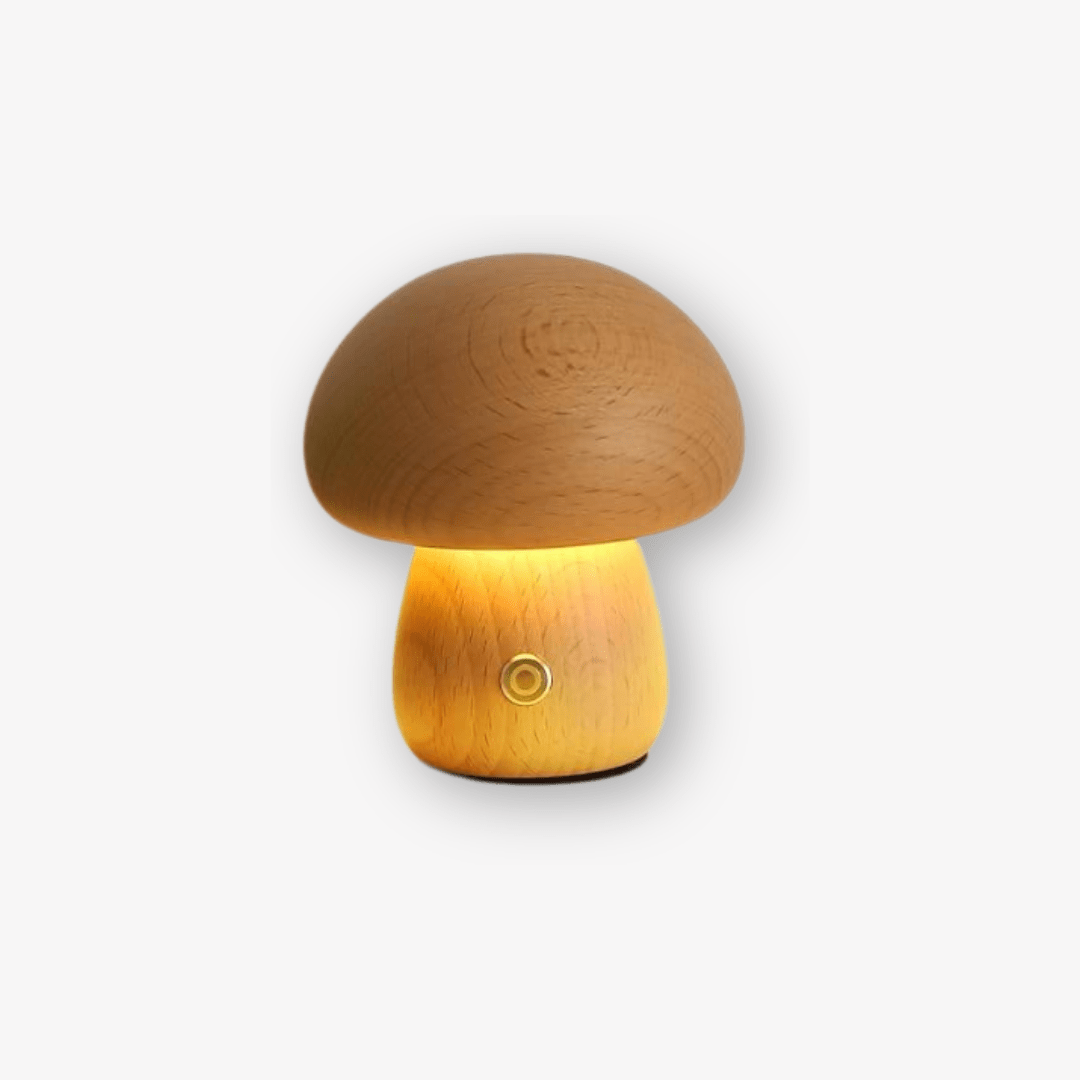 Wooden Mushroom Night Light