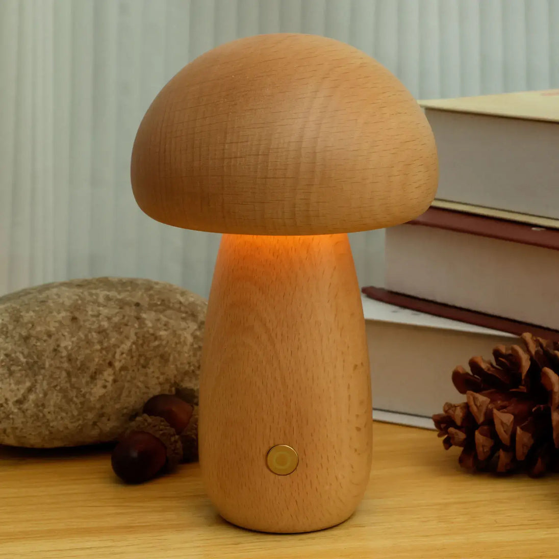Wooden Mushroom Night Light