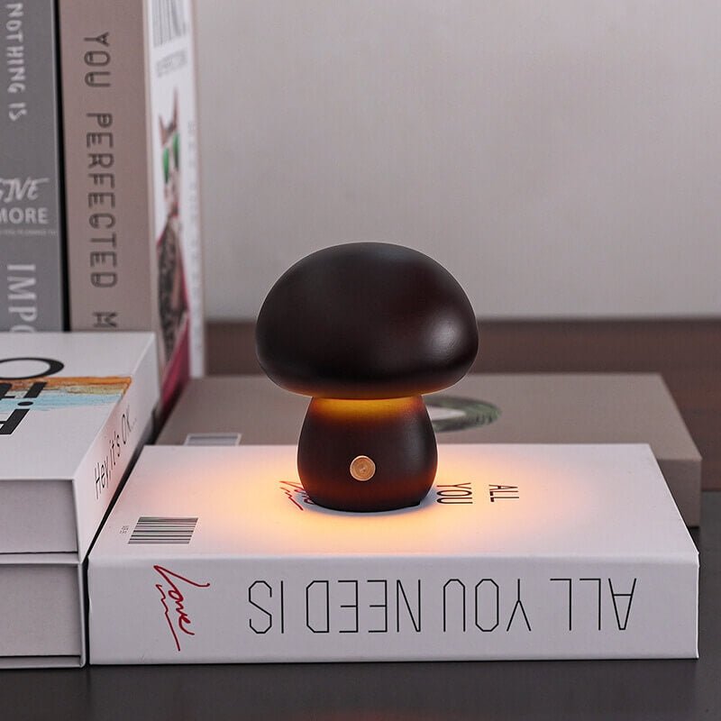 Wooden Mushroom Night Light – Walnut