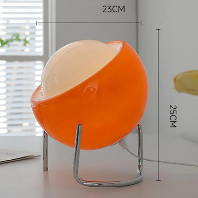 Retro Bauhaus Glass Table Lamp – close-up