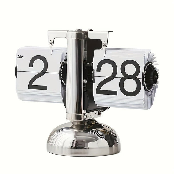 Retro Stainless Steel Flip Clock
