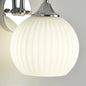 Ribbed Glass Globe Wall Lamp