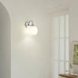 Ribbed Glass Globe Wall Lamp
