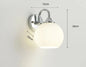 Ribbed Glass Globe Wall Lamp – Chrome – Design 2