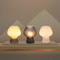 Ribbed Glass Mushroom Bedside Lamp