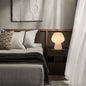 Ribbed Glass Mushroom Bedside Lamp
