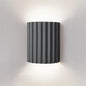 Ribbed Resin Wall Lamp in Grey