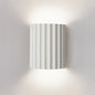 Ribbed Resin Wall Lamp in White