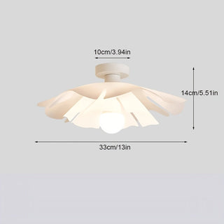 Rose Petal Semi-Flush Ceiling Light