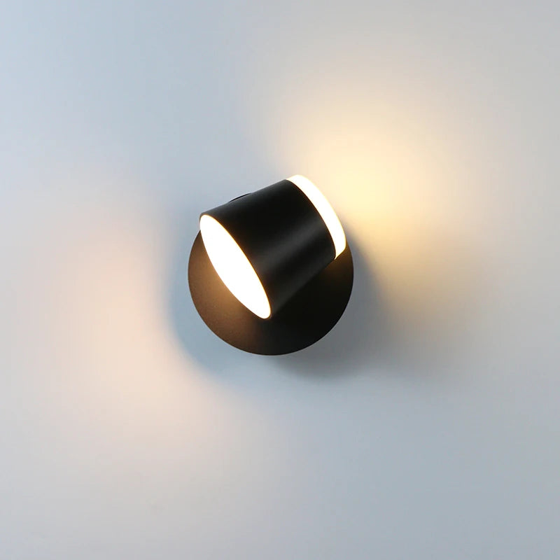Rotatable Aluminium LED Wall Spotlight – Black