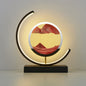 Moving Sand Art LED Table Lamp in Red