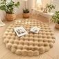 Round Bubble Rug in Khaki