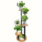 Round Six-Tier Wooden Plant Stand