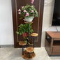 Round Six-Tier Wooden Plant Stand