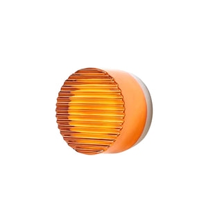 Round Wall Lamp with Ribbed Glass Diffuser