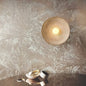 Round Wood-Effect LED Wall Sconce