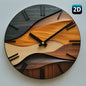 Round Wood-Effect Wall Clock – close-up