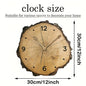 Rustic Log Slice Wall Clock – in a room setting