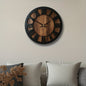 Rustic Wooden Wall Clock with Roman Numerals