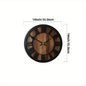 Rustic Wooden Wall Clock with Roman Numerals