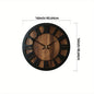 Rustic Wooden Wall Clock with Roman Numerals