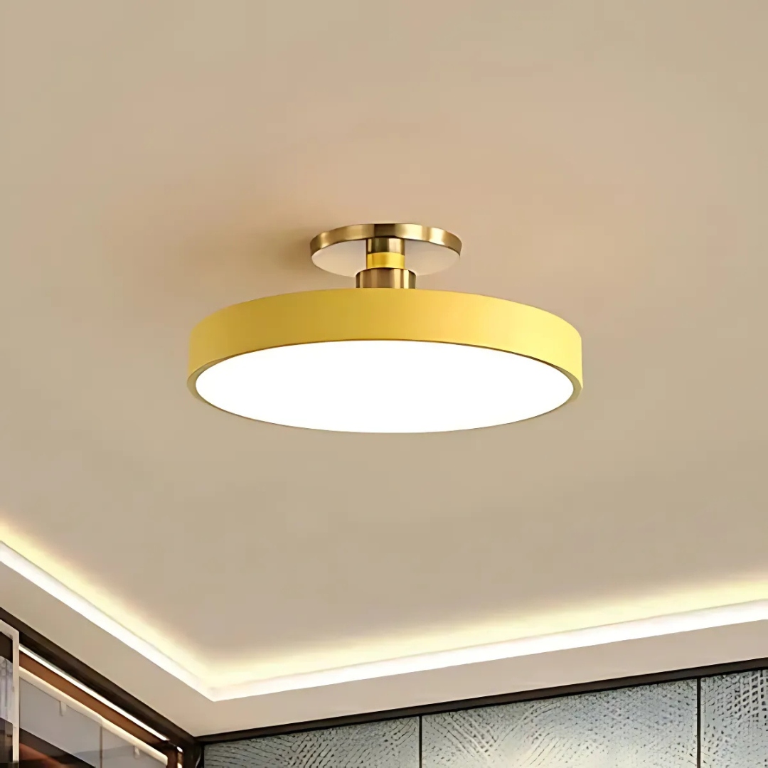 Scandinavian LED Ceiling Light in Yellow