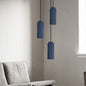Scandinavian Glass Dome Pendant Light in Blue