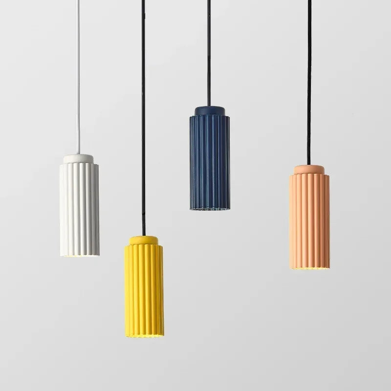 Scandinavian Glass Dome Pendant Light in Yellow