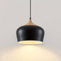 Iron and Wood-Grain Pendant Light – product photo