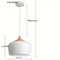 Iron and Wood-Grain Pendant Light – close-up