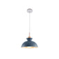 Scandinavian Metal Dome Pendant – Blue
