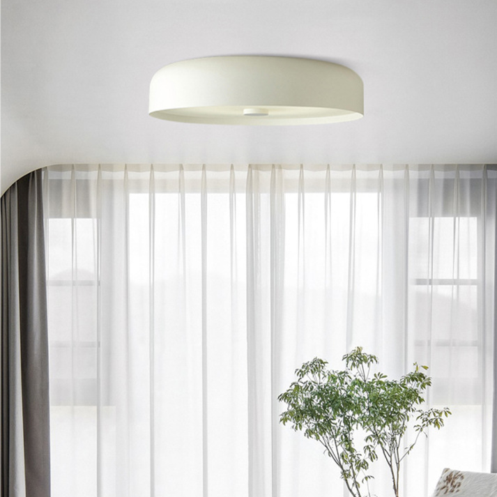 Retro Dome LED Ceiling Light in White