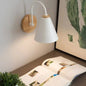 Scandinavian Wood and Iron Wall Sconce