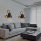 Scandinavian Wood and Iron Wall Sconce