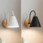 Scandinavian Wood and Iron Wall Sconce