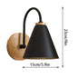 Scandinavian Wood and Iron Wall Sconce