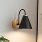 Scandinavian Wood and Iron Wall Sconce – Black