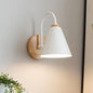 Scandinavian Wood and Iron Wall Sconce – White