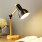 Wood and Metal LED Desk Lamp in Black
