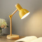 Wood and Metal LED Desk Lamp in Yellow