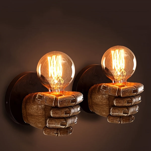 Sculptural Resin Hand Wall Lamp