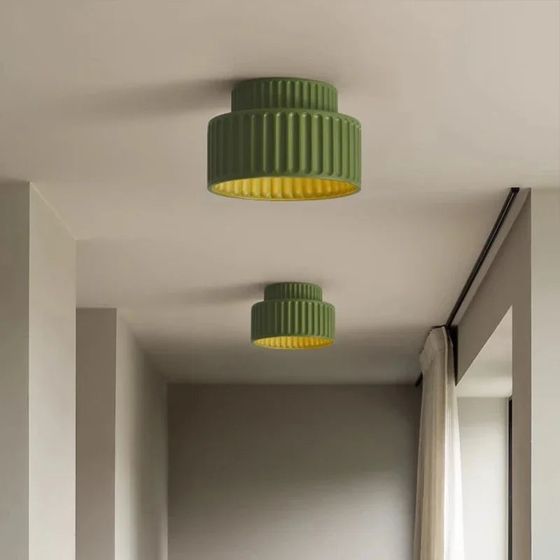 Ribbed Resin Ceiling Light – product photo