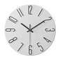 Round Wall Clock with Gold Numerals in White