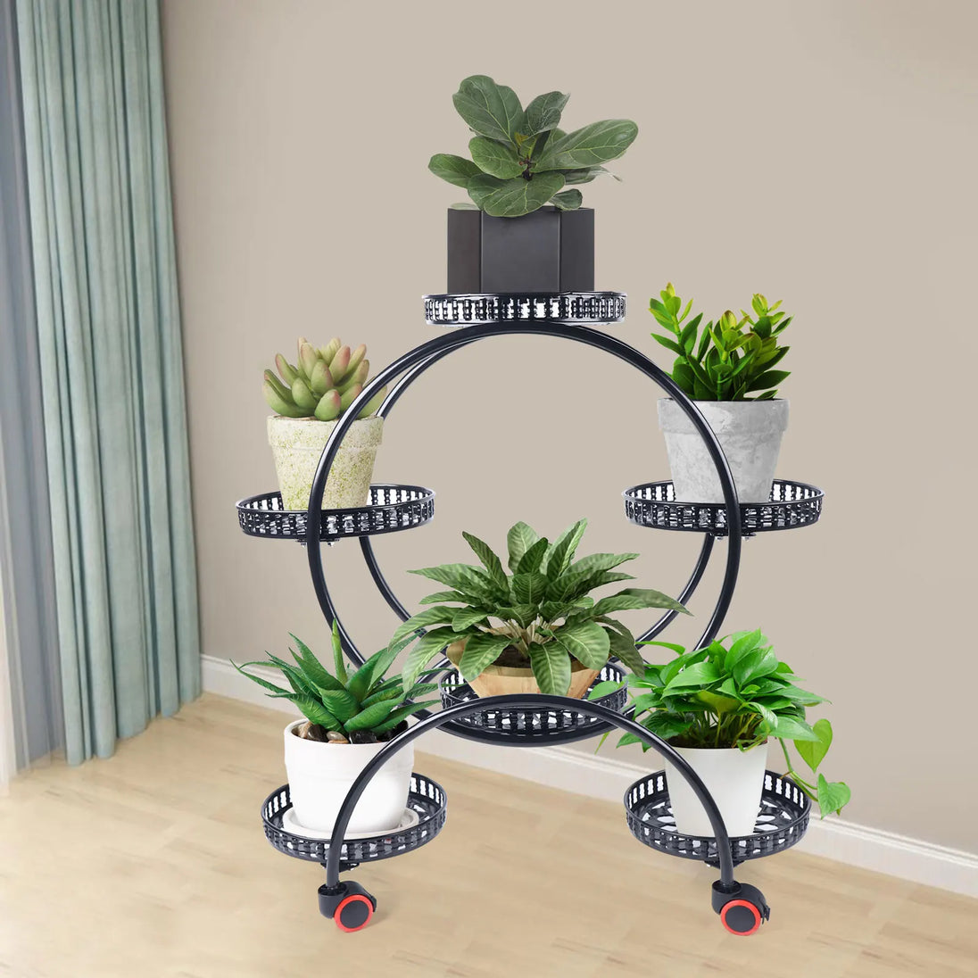 Six-Tier Wrought Iron Plant Stand