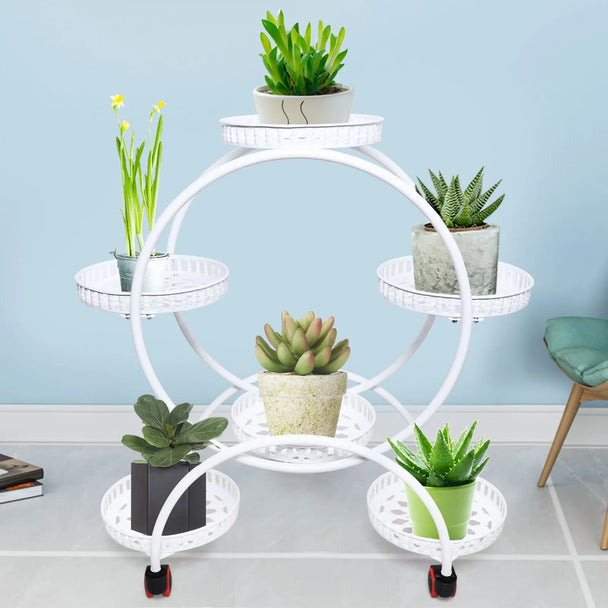 Six-Tier Wrought Iron Plant Stand