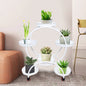 Six-Tier Wrought Iron Plant Stand – White