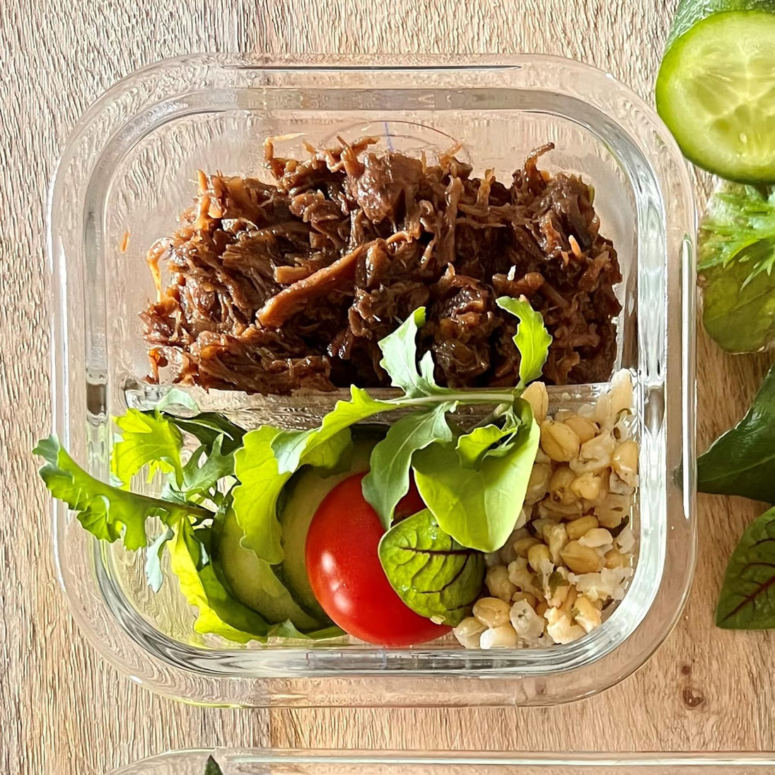 Small Glass Meal Prep Containers, 3-Pack