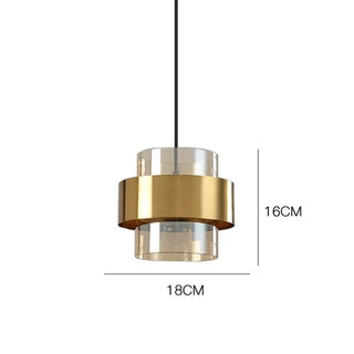 Smoked Glass Cylinder Pendant – Amber