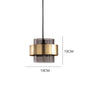 Smoked Glass Cylinder Pendant – Smoke Grey