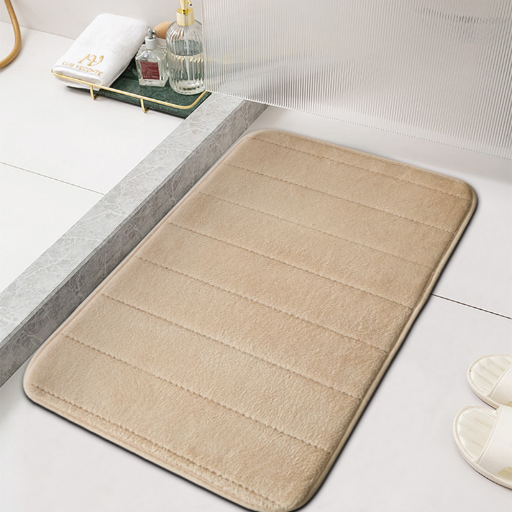Soft Absorbent Bath Mat in Khaki